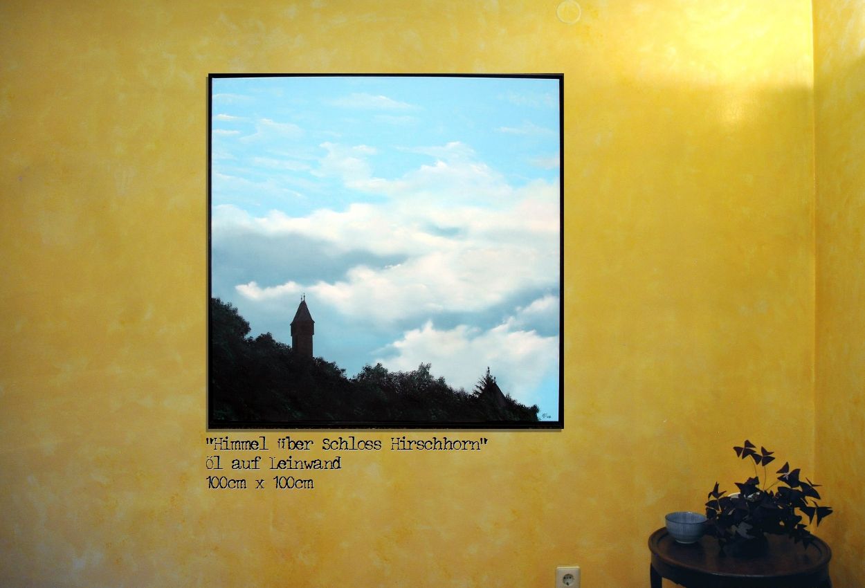 Himmel über Schloss Hirschhorn